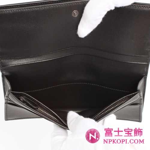 ボッテガヴェネタ シープスキン 長財布 ブラック 143305V001N1000 【2011年春夏新作】